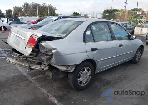 2001 Honda Civic Lx из США, поврежденный, VIN 2HGES16531H593358